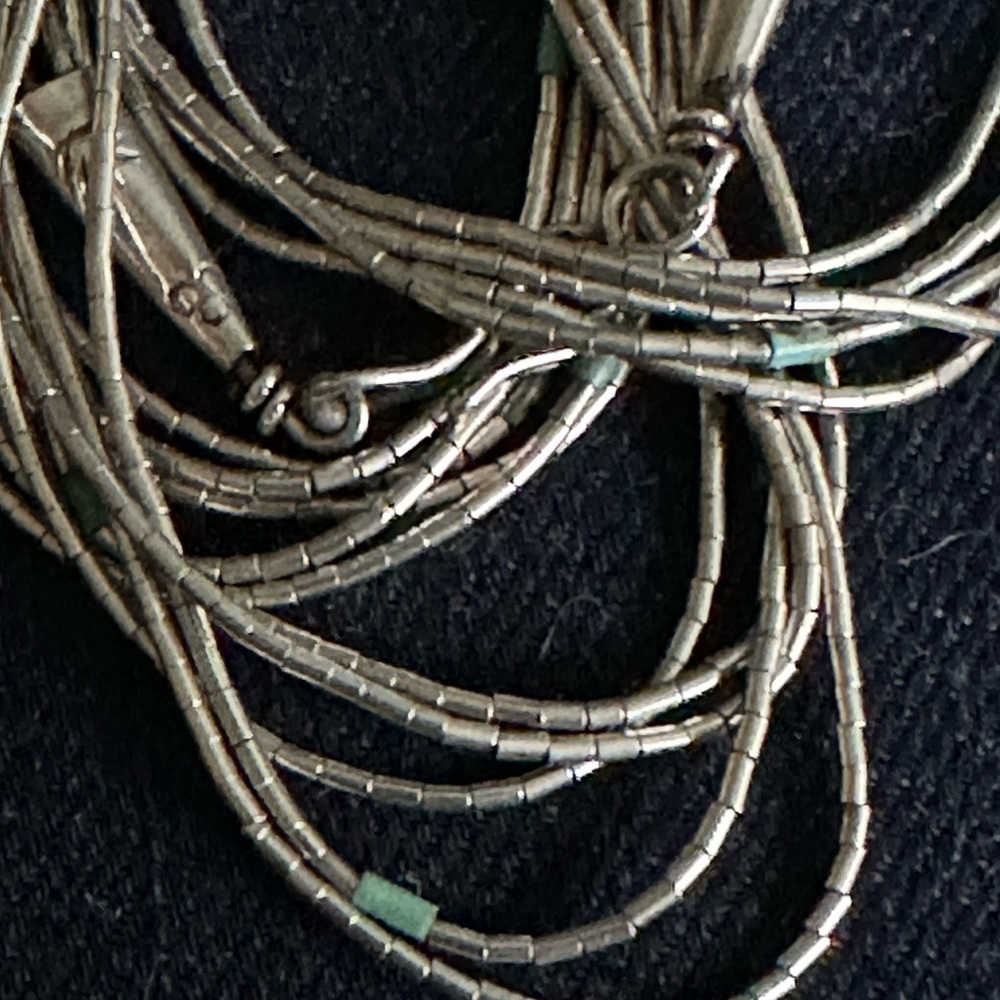 Liquid Silver Necklace Multi Thread - image 6
